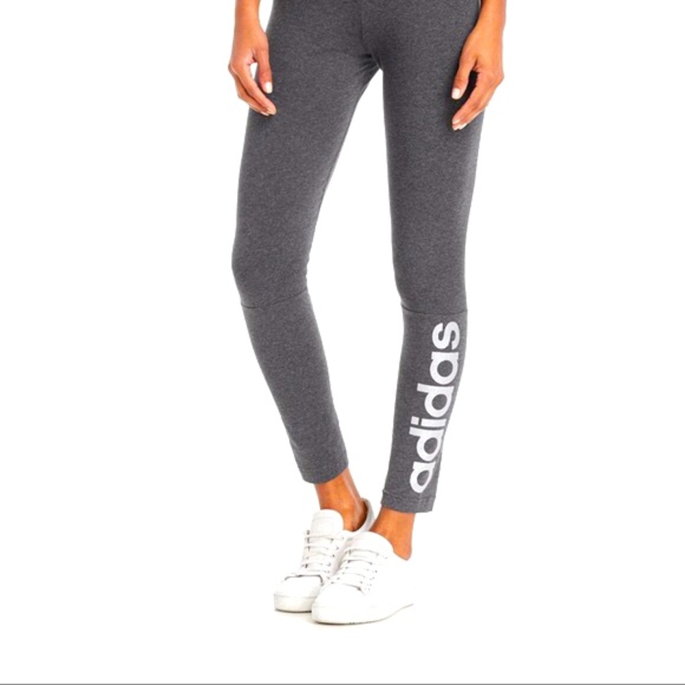 Silver glitter Adidas leggings